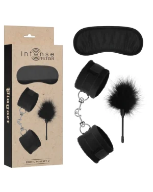 Kit Fetish 2 Algemas Venda e Cócegas Intense Fetish