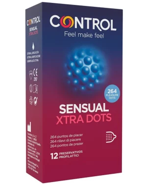 preservativos, control, xtra dots, preservativos com pontos, preservativos estimulantes, preservativos 12 unidades, preservativos latex, preservativos lubrificados
