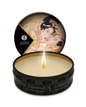 Vela de Massagem Mini Caress Shunga 30ml - Baunilha