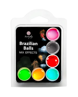 Bolas Brasileiras Secret Play 6 Unidades - Mix Efeitos