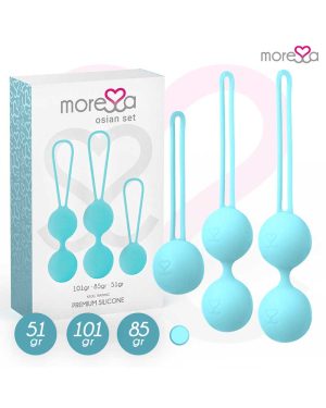 Conjunto Bolas Chinesas Osian Silicone Premium Moressa - Turquesa