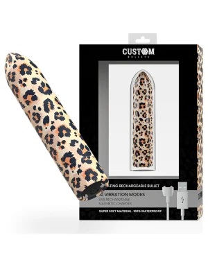 Bala Vibradora Recarregável Custom Bullets - Padrão Leopardo