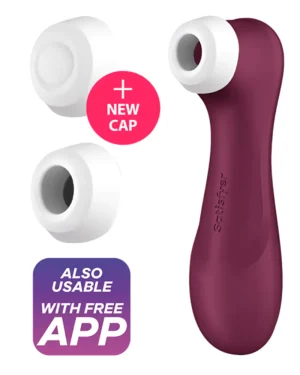 Estimulador Clitóris Satisfyer Pro 2 Geração 3 - Air Pulse com Vibração e App - Vinho Tinto