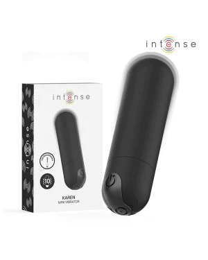 Mini Vibrador Bullet Recarregável Intense Karen - Preto