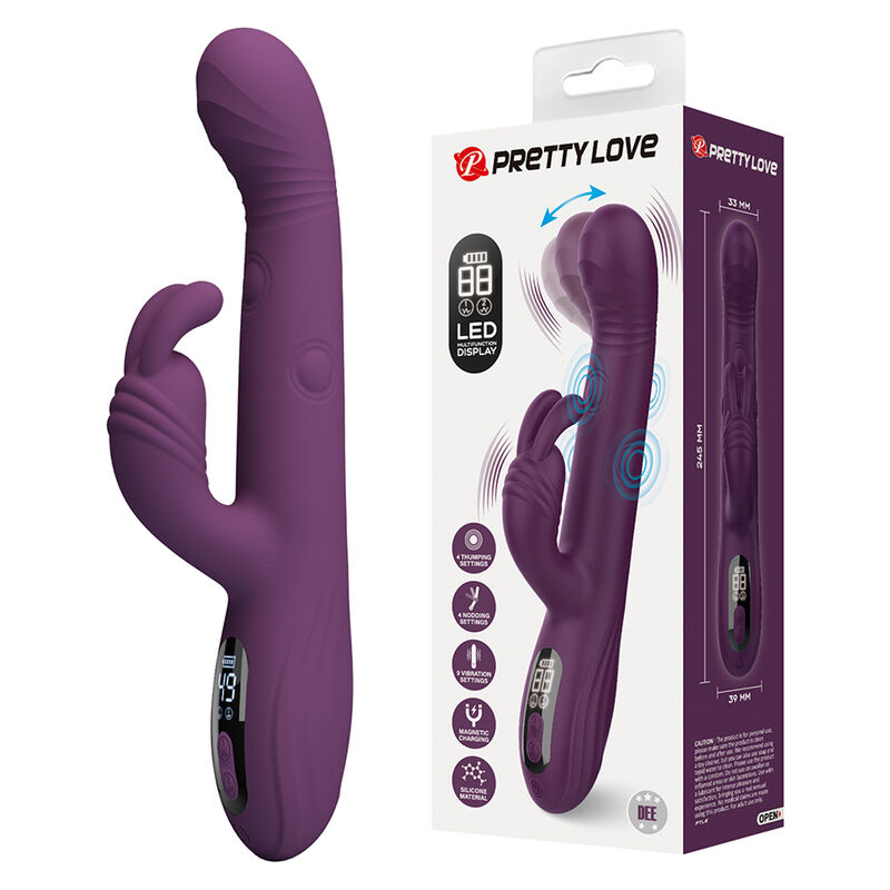 Vibrador Rabbit Dee Com Oscilação e Percussão Pretty Love - Image 3