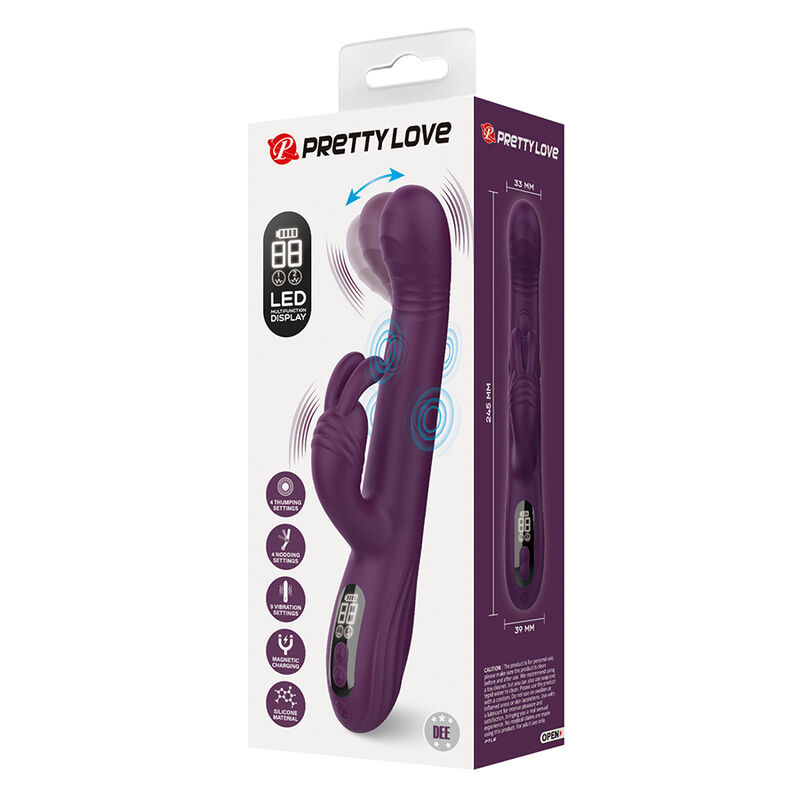 Vibrador Rabbit Dee Com Oscilação e Percussão Pretty Love - Image 4